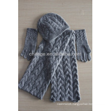 2013 fashion winter cashmere scarfs & hats set